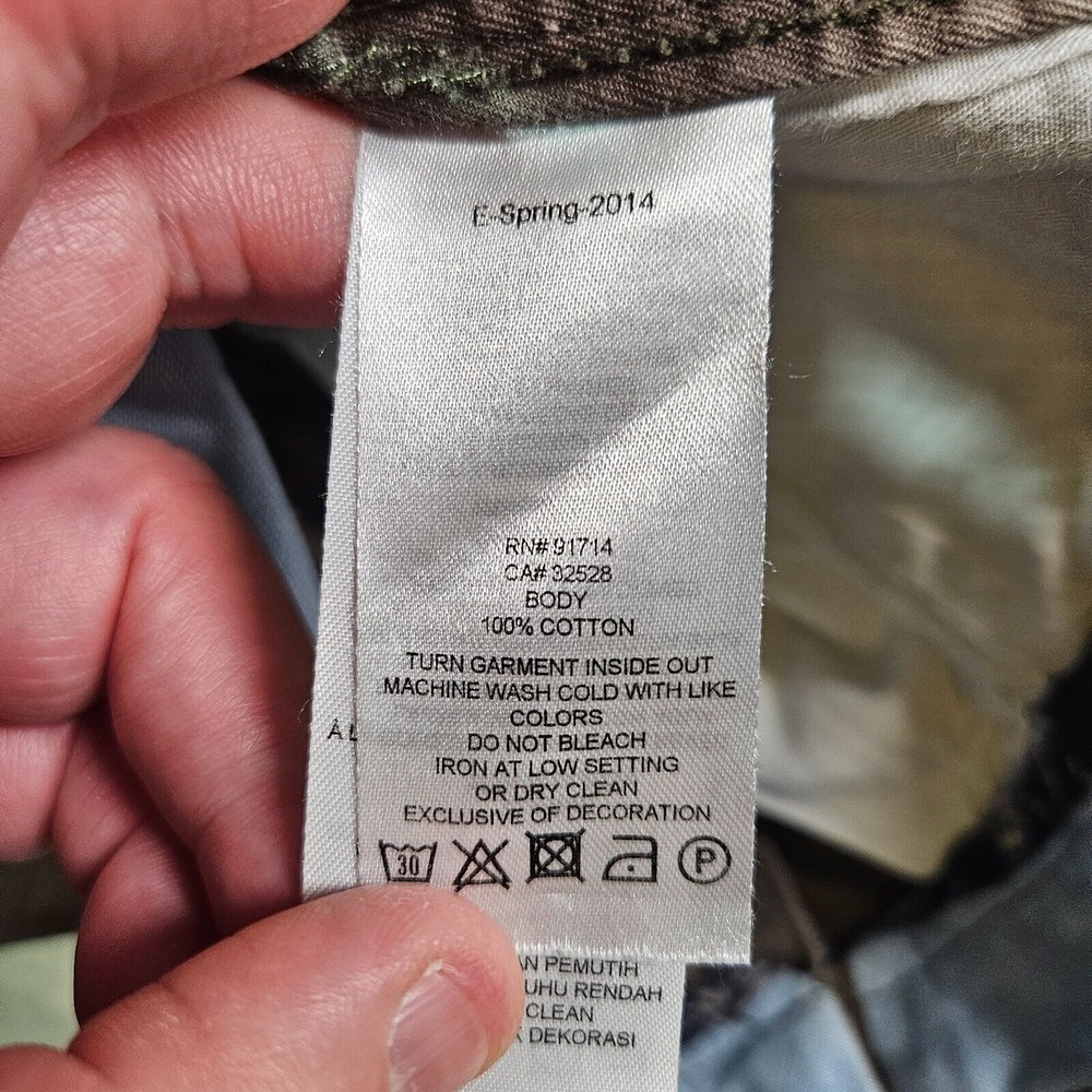 Armani Exchange Chino Pants Men 32 x 32 Relaxed Straight Cotton Greenish‎ Brown - Picture 5 of 14